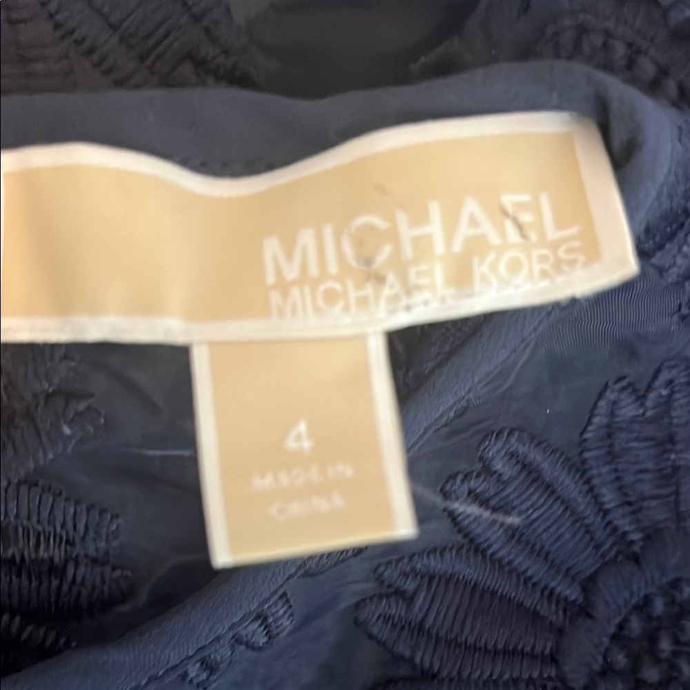 Michael Kors Navy Floral Mini Dress - Picture 3 of 12